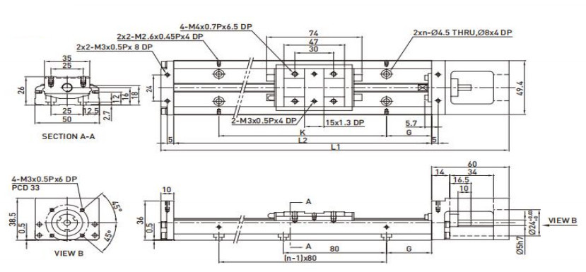 Single-axis robot — original technical reference