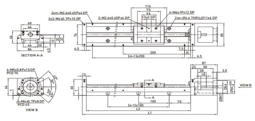 Single-axis robot — original technical reference