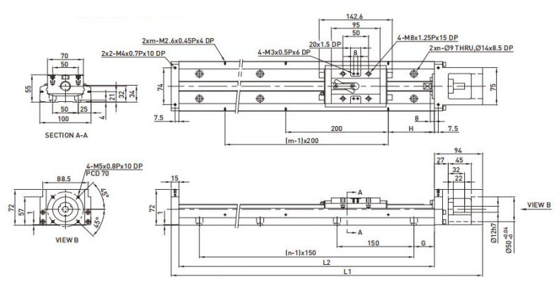 Single-axis robot — original technical reference
